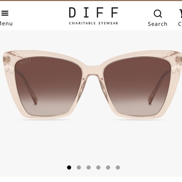 DIFF Becky II Sandstone Crystal Brown Fade Polarized Sunglasses - Picture 4 of 11